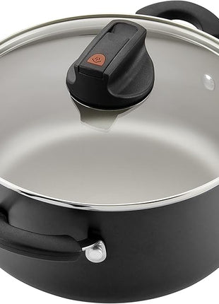 Farberware Smart Control Nonstick Cookware Pots and Pans Set, 14 Piece, Black