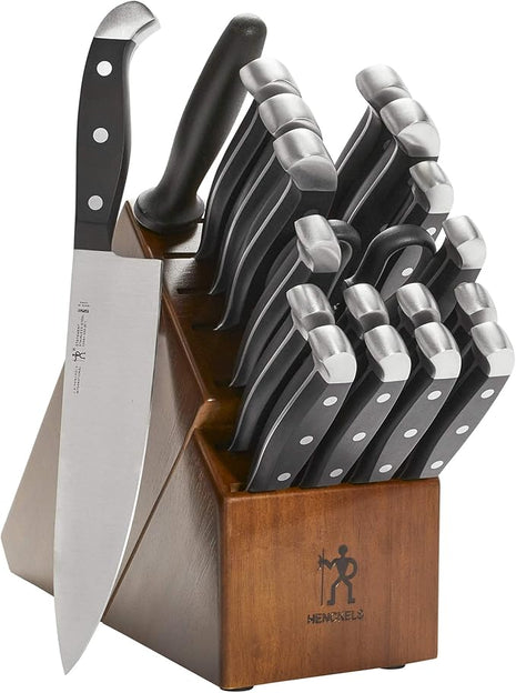 HENCKELS Statement Razor-Sharp 20-Piece White Handle Knife Set, Chef Knife, Bread Knife, German Engineered Knife Informed by over 100 Years of Mastery