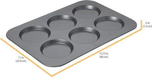 Chicago Metallic Professional Non-Stick Muffin Top Pan, 15.75-Inch-by-11-Inch