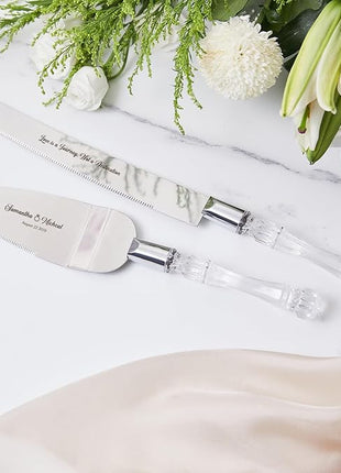 AW BRIDAL Personalized Cake Cutting Set for Wedding, Stainless Steel Wedding Cake Knife Set Wedding Anniversary Engagement Gifts for Couples//DK001CPP67//