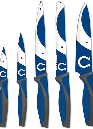 The Sports Vault NFL Indianapolis Colts 5-Piece Kitchen Knife Set