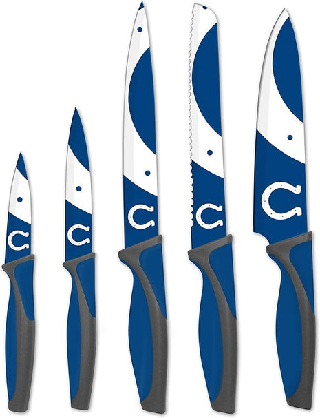 The Sports Vault NFL Indianapolis Colts 5-Piece Kitchen Knife Set