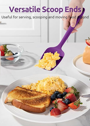 U-Taste Silicone Spatula Set with 600 Degrees Fahrenheit Heat Resistant (Purple)