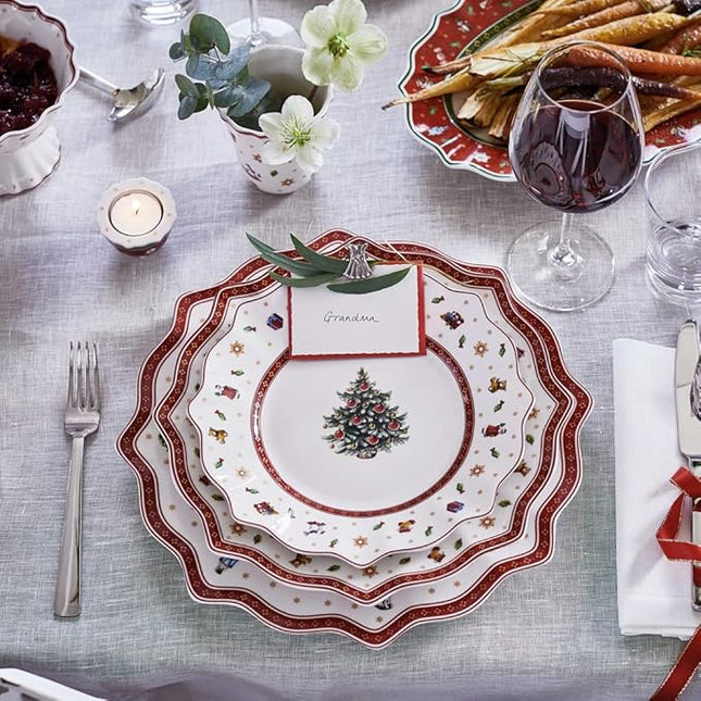 Villeroy & Boch Delight Plate, Porcelain, Multi, Dinner, White