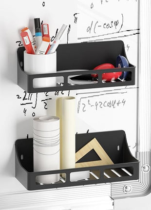 Jewem Magnetic Rack for Dry Erase Board, Magnetic Spice Rack for Refrigerator, 5 Pack Magnetic Shelf for Spice Jars, Spice Organization for Cabinet, Heavy Duty Seasoning Rack for Kitchen Organization