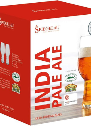 Spiegelau Craft Beer IPA Glass, European-Made Crystal Drinking Glasses Perfect for Wedding, Birthday, Holiday, Dinner, Game Night, Home Bar Accessories, Glassware Sets, Barware, 19.1 oz, Set of 2