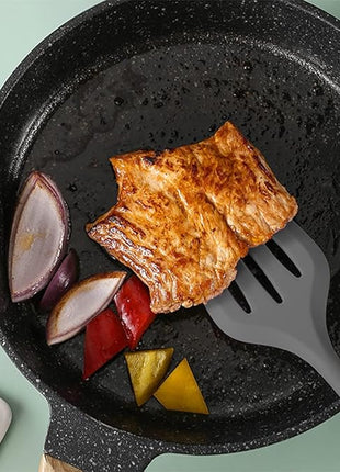 Rose Gold And Grey Mini Kitchen Utensil Small Five-Piece Set Tiny Silicone Kids Kitchen Tools Whisk Spatula Tongs Spoon And Slotted Spatula For Cooking(Kids Baking Supplies) Grey