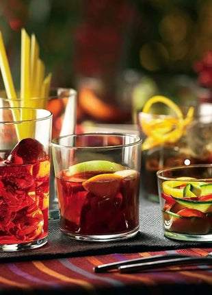 Bormioli Rocco Bodega Collection Glassware – Set Of 12 Medium 12 Ounce Drinking Glasses For Water, Beverages & Cocktails – 12oz Clear Tempered Glass Tumblers