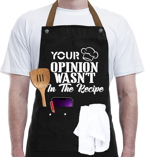 REHAVE Gifts For Men, Women, Father's Day Gifts, Gifts for Dad, Husband, Boyfriend, Brother, Mom, Wife, Girlfriend, Unique Birthday Gifts, Humor Apron for friends,Bff, Kitchen Chef Aprons Baking Gifts