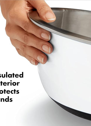 OXO Good Grips 3-Piece Stainless-Steel Mixing Bowl Set