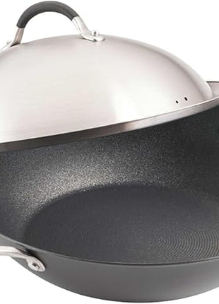 Circulon A1 Series with ScratchDefense Technology Nonstick Induction Wok with Lid, 14 Inch, Graphite