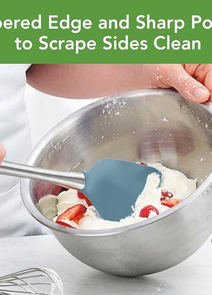 Tovolo Flex-Core Stainless Steel Handled Spatula, Heat-Resistant & BPA-Free Silicone Turner Head, Safe for Cast Iron & Non-Stick Cookware, Dishwasher-Safe: Home & Kitchen