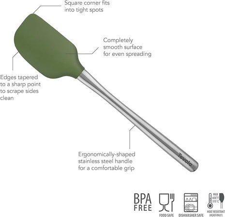 Tovolo Flex-Core Stainless Steel Handled Spatula, Heat-Resistant & BPA-Free Silicone Turner Head, Safe for Cast Iron & Non-Stick Cookware, Dishwasher-Safe: Home & Kitchen