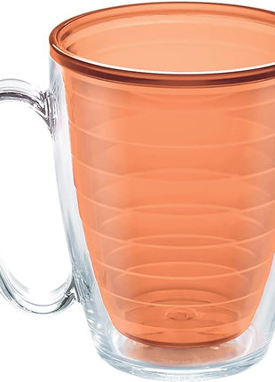 Tervis Clear & Colorful Tabletop - Bright Colors Mug Collection Made in USA Double Walled Insulated Tumbler Travel Cup Keeps Drinks Cold & Hot, 16oz Mug - 4pk, Assorted