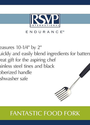RSVP International Endurance Kitchen Baking Tool Collection, Fantastic Fork, Stainless Steel