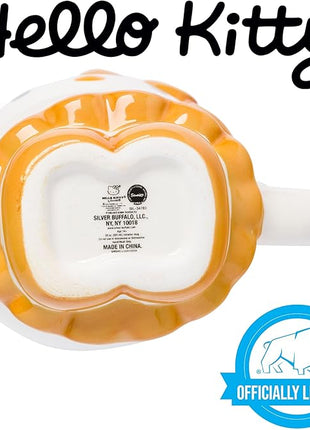 Silver Buffalo Sanrio Hello Kitty Gingerbread Dress 3D Sculpted Ceramic Mug, 20 Ounces