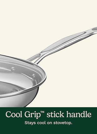 Cuisinart 12 Inch Skillet with Glass Cover, Chef's Classic Collection, 722-30G