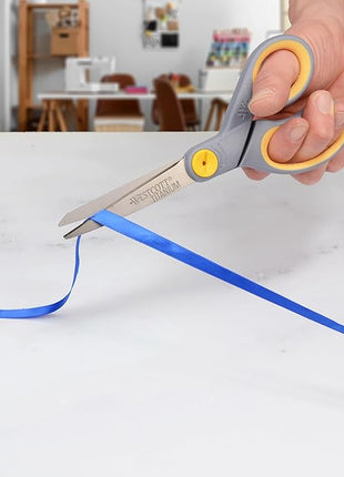 Westcott 8-Inch Titanium-Bonded Scissors with Adjustable Glide Feature for Office and Home - Gray/Yellow, 2-Pack