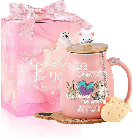 Gifts for People with Cancer Funny Mug Care Gift For Woman Get Well Gift for Women After Surgery Breast Cancers Gifts for Woman Thinking of You Presents for Womens Feel Better Present