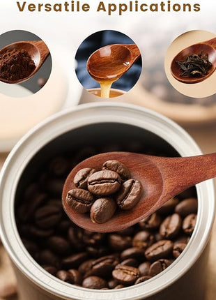 HANSGO 12PCS Small Wooden Spoons, 5 Inches Honey Spoon for Tea Coffee Jam Bath Sugar Salts Spices Condiment (Dark Brown)