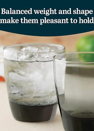 Libbey Classic Smoke Rocks Glasses, 13-ounce, Set of 12