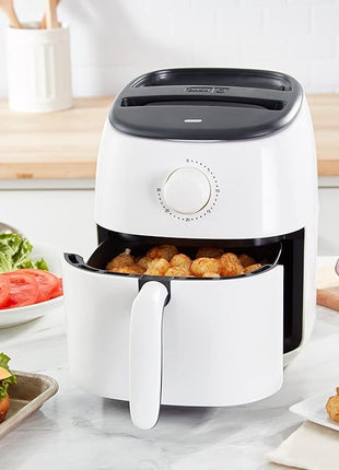 DASH Tasti-Crisp™ Express Air Fryer Oven, 2.6 Qt., White – Compact Air Fryer for Healthier Food in Minutes, Ideal for Small Spaces - Auto Shut Off, Analog, 1000-Watt