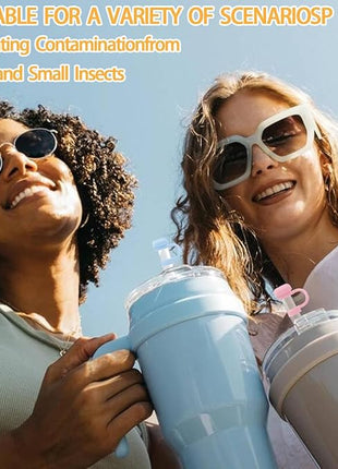 12P Straw Cover for Stanley Cup, Silicone Straw Topper for Stanley Cup 30&40oz with Tumblers, 10mm 0.4in Lid Accessories (Reusable)