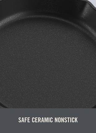 DASH Zakarian 7.5 Inch Small Nonstick Cast Iron Skillet with Pour Spouts for Searing, Baking, Grilling, Roasting and More - Cranberry