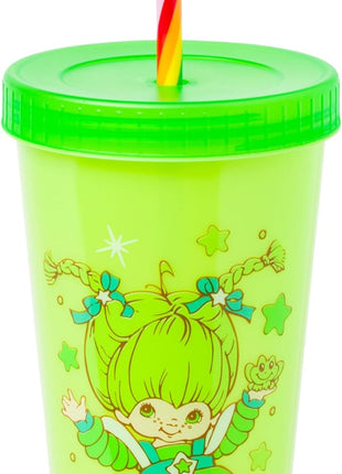 Silver Buffalo Rainbow Brite 4 pack Color Change Plastic Tumbler Set Featuring Rainbow Brite, Patty O’Green, La La Orange, and Shy Violet, 24 Ounces