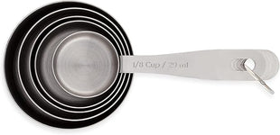 husMait Stainless Steel Measuring Cups - 5 Piece Heavy Duty Measuring Cup Set with Storage Ring