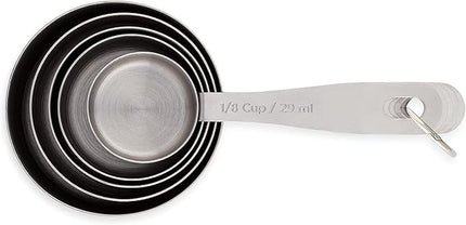 husMait Stainless Steel Measuring Cups - 5 Piece Heavy Duty Measuring Cup Set with Storage Ring