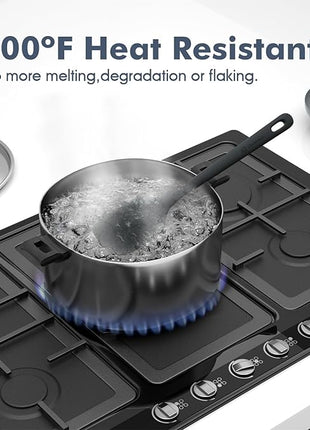 5 Pieces Silicone Spatula Set, Food Grade Rubber Spatula, Upgrade Strong Handle with Ergonomic Grip, Heat Resistant Up to 600°F for Nonstick Cookware, Cooking Black