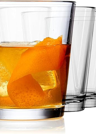 Libbey Bar Essentials Double Old Fashioned Glasses, 12 oz, Clear Restaurant Quality Drinking Glasses Set of 6, Modern Rocks Glass Set for Everyday Use