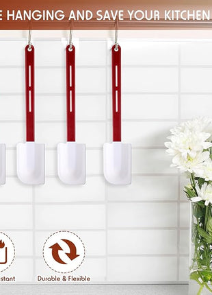 Norme 4 Pcs High Temp Silicone Spatulas Heat Resistant Rubber Spatula Commercial Silicone Scraper with Handle for Kitchen Cook Baking Mixing Utensil, Dishwasher Safe (14 Inch)