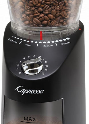 Capresso Infinity Plus Conical Burr Grinder, Black