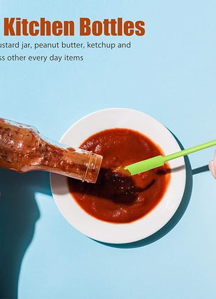 Boao Makeup Spatula 6pcs, Multicolor Beauty Spatula Set, Mini Silicone for Food Bottle Kitchen Jar Reusable Flexible, 3 Sizes(Red, Orange, Blue, Green, Purple, Black)