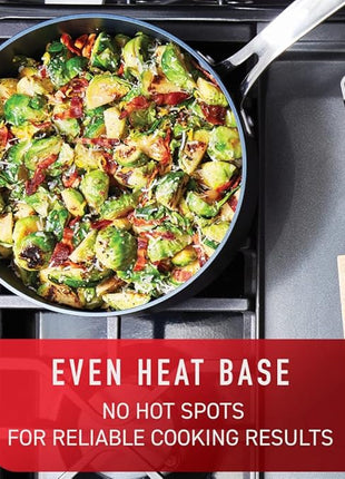 T-fal Platinum Hard Anodized Nonstick Cookware Set 12 Piece Oven Broiler Safe 500F, Lid Safe 350F Pots and Pans, Dishwasher Safe Black