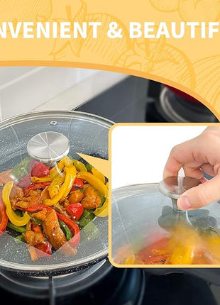 HUASAI Stainless Steel Replacement handle compatible for Le Creuset,Aldi,Lodge, and other Enameled Cast-Iron Dutch Oven