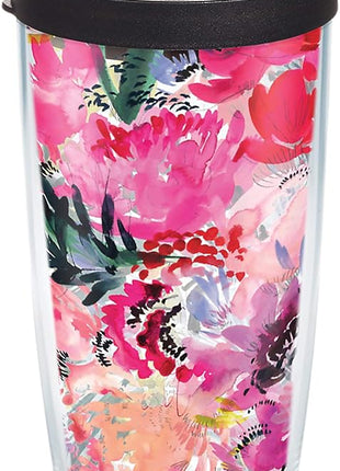 Tervis Kelly Ventura - Floral Collection Made in USA Double Walled Insulated Tumbler Travel Cup Keeps Drinks Cold & Hot, 16oz - Classic, Perennial Garden