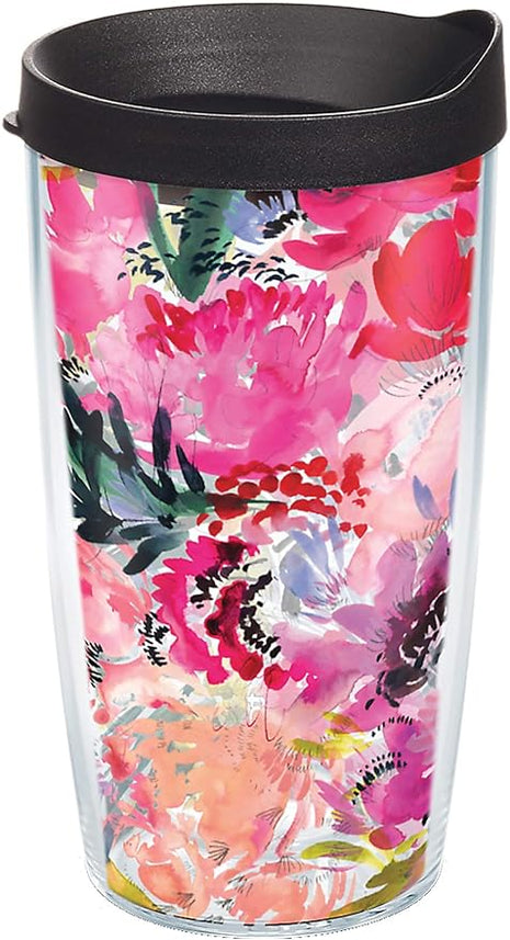Tervis Kelly Ventura - Floral Collection Made in USA Double Walled Insulated Tumbler Travel Cup Keeps Drinks Cold & Hot, 16oz - Classic, Perennial Garden
