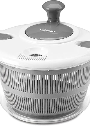 Cuisinart Large Salad Spinner- Wash, Spin & Dry Salad Greens, Fruits & Vegetables, 5qt, CTG-00-SASG Grey