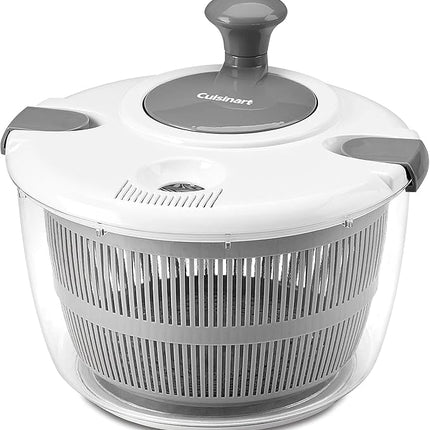 Cuisinart Large Salad Spinner- Wash, Spin & Dry Salad Greens, Fruits & Vegetables, 5qt, CTG-00-SASG Grey