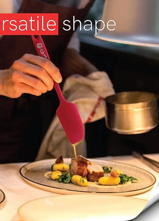 UpGood Silicone Spatula Set 600°F - High Heat Resistant Nonstick, Small and Large Kitchen Spatulas - Flexible BPA Free Professional Grade Cookware - Utensils for Cooking, Baking, Mixing(4 Pcs, Red)