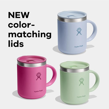 Hydro Flask Coffee Mug – Insulated Stainless Steel, Non Spill, Leak Proof Travel Mug 12 Oz Birch Gray