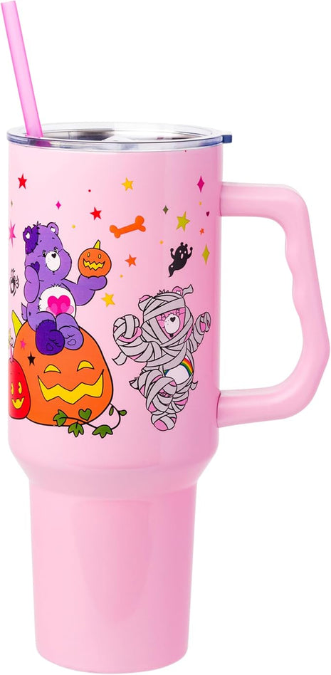 Silver Buffalo Care Bears Tumbler - Harmony, Cheer, Share & Trick-or-Sweet Bears - Stainless Steel, 40 Ounces, Fits Standard Cup Holder