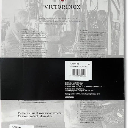 Victorinox 6.7833.6US1 sadf Swiss Classic 6-Piece Steak Knife Set, 4-1/2-Inch Serrated Blades with Round Tip, 4-Inch