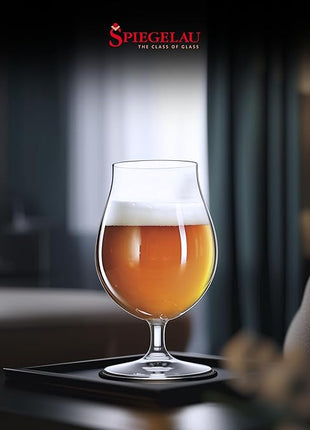 Spiegelau Classic Tulip Beer Glass, European-Made Crystal Drinking Glasses Perfect for Belgian Ales, IPA Beers, Cocktails, Sodas, Beverages, Smoothies, Home Bar Accessories, 15.5 oz, Set of 6