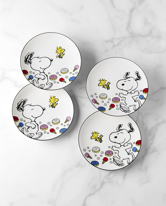 Lenox 897574 Chef Snoopy Accent Plates, Set Of 4