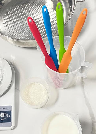 zYoung 4 Pcs Silicone Spatula Set Heat Resistant Cake Cream Butter Spatulas Mixing Batter Scraper Non-Stick Flexible Baking Cooking Tool