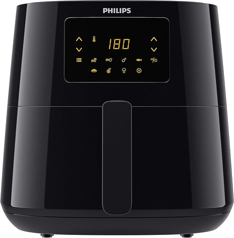 Philips Essential Airfryer XL 2.65lb/6.2L Capacity Digital Airfryer with Rapid Air Technology, Starfish Design, Easy Clean Basket, Black, (HD9270/91)